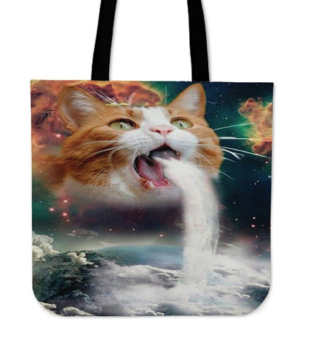 Galaxy Cat 3D Printed-Tote Bag-Free Shipping-Paww-Printz-Merchandise