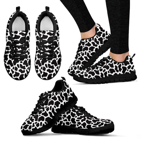 Cow Animal Print Womens Sneakers