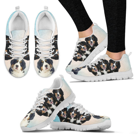 Three Bernese Mountain Dog Print Running Shoes For Women-Free Shipping