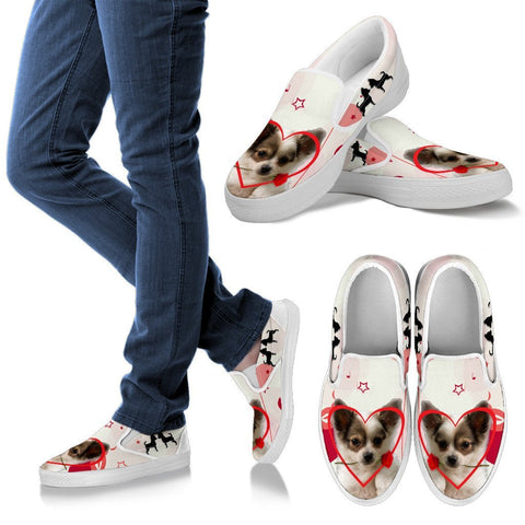 Valentine's Day Special Chihuahua Dog Print Slip Ons For Women- Free Shipping