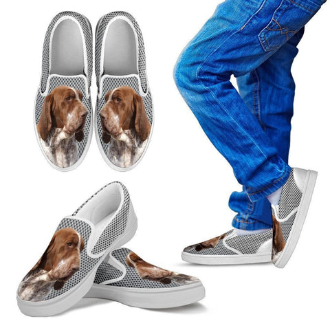 Bracco Italiano Dog Print Slip Ons For Kids-Express Shipping