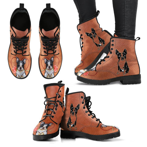 Valentine's Day Special Boston Terrier Print Boots For Women-Free Shipping
