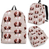Brittany Dog Print Backpack-Express Shipping