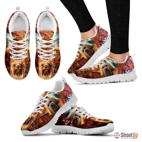 Cute Yorkshire Terrier Dog Print Running Shoe For Women- Free Shipping