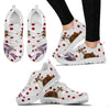 Borzoi Dog With Red Dots Print Running Shoes For Women-Free Shipping