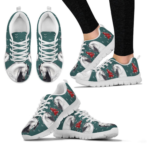 Andalusian horse Print Christmas Running Shoes For Women-Free Shipping