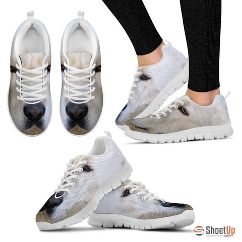 Central Asian Shepherd Dog (White/Black) Running Shoes For Women-Free Shipping