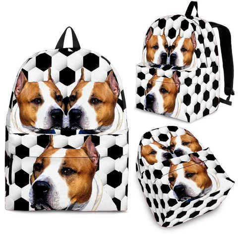 American Staffordshire Terrier Dog Print Backpack-Express Shipping