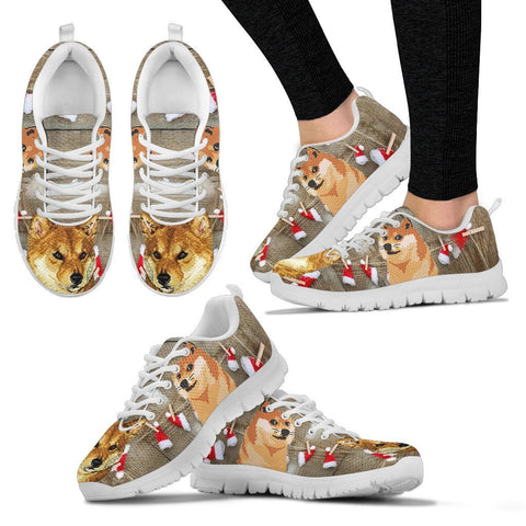 Shiba Inu Christmas Running Shoes For Women- Free Shipping