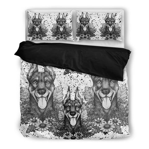 Amazing Doberman Pinscher Print Bedding Set- Free Shipping