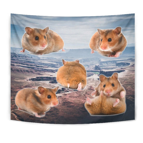 Djungarian Hamster Print Tapestry-Free Shipping