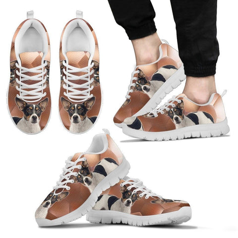 Teddy Roosevelt Terrier Print (White/Black) Running Shoes For Men-Express Shipping