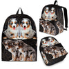 Australian Shepherd Dog Print Backpack-Express Shipping