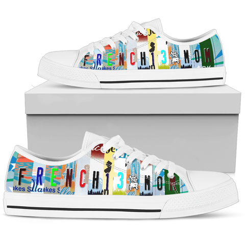 "Frenchie Mom" French Bulldog Shoes - License Plate