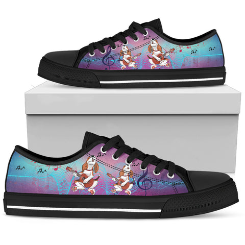 Guitar Beagle Women's Low Top Shoe - Black