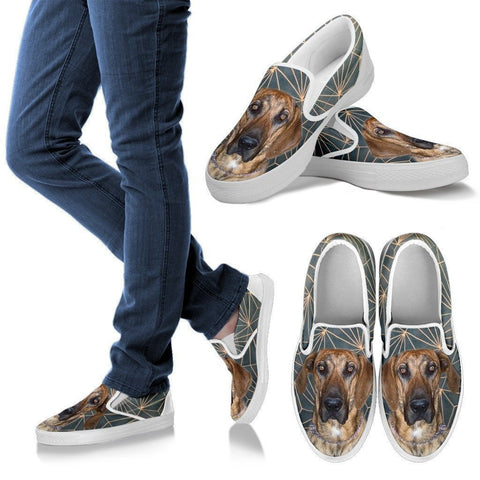 Plott Hound Dog Print Slip Ons For Women-Express Shipping