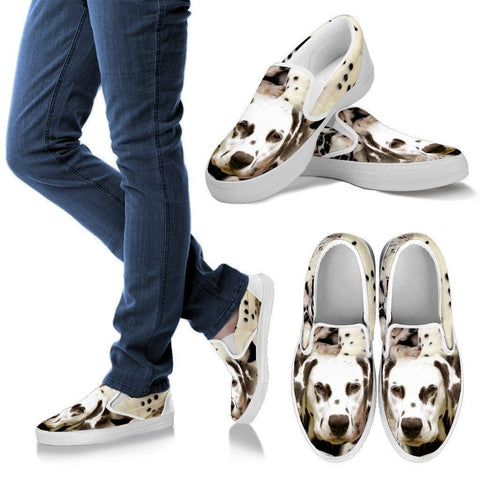 Dalmatian Dog Print Slip Ons For Women- Express Shipping