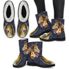 Amazing Collie Print Faux Fur Boots For Women-Free Shipping