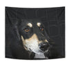 Black Saluki Dog Print Tapestry-Free Shipping