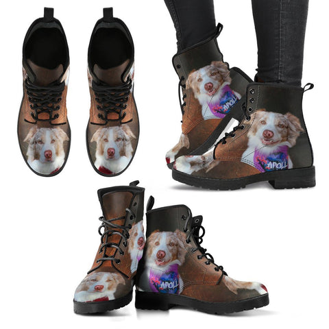 Customized Pet Print Leather Boots For Women-Free Shipping- (Influencer)