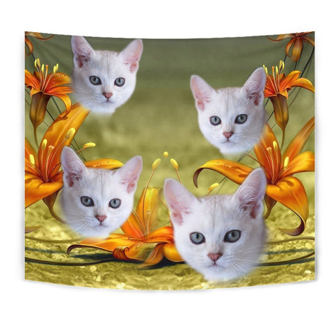 Cute Burmilla Cat Print Tapestry-Free Shipping