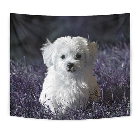 Lovely Maltese Dog Print Tapestry-Free Shipping