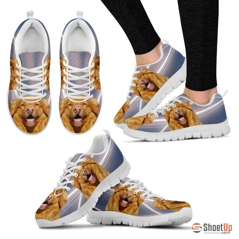 Customized Dog Print (White/Black) Running Shoes For Women-Free Shipping-Designed By Raffaella Belletti(2032)