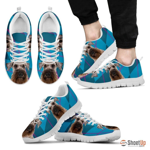 Cesky Terrier Dog (White/Black) Running Shoes For Men-Free Shipping