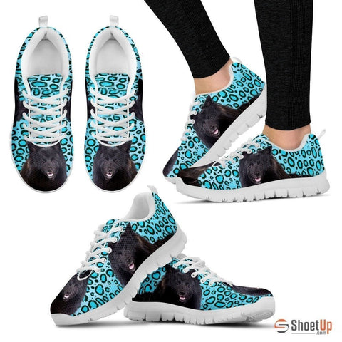 German Spitz Dog Print (Black/White) Running Shoes For Women-Free Shipping