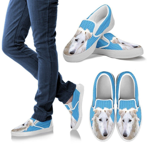 Borzoi Dog Print Slip Ons For Women-Express Shipping