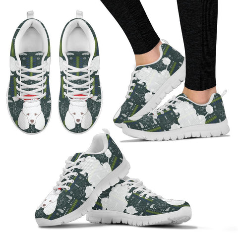 Cute Poodle Dog Print Christmas Running Shoes For Women-Free Shipping