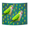 Monk Parakeet Parrot Print Tapestry-Free Shipping