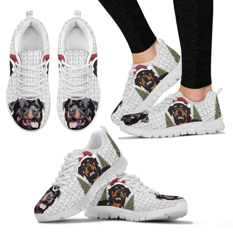 Rottweiler Print Christmas Running Shoes For Women-Free Shipping