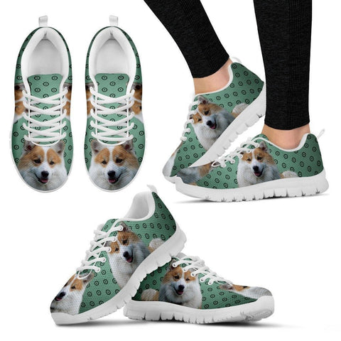 Icelandic Sheepdog Print (White/Black) Running Shoes For Women-Express Shipping