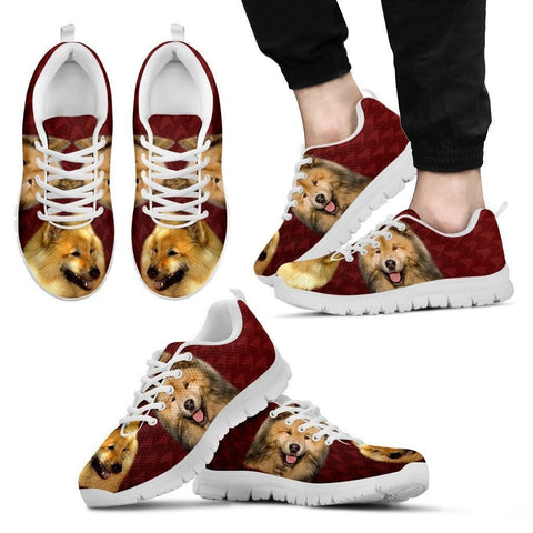 Eurasier Dog Print (White/Black) Running Shoes For Men-Express Shipping