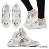 White Persian Cat Print Running Shoe For Women- Free Shipping