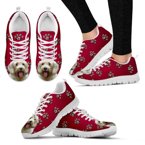 Petit Basset Griffon Vendeen Dog Print (White/Black) Running Shoes For Women- Express Shipping