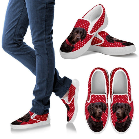 Boykin Spaniel Dog Print Slip Ons For Women-Express Shipping