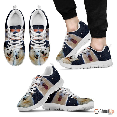 Customized(2093) Dog -(White/Black) Running Shoes For Men-Free Shipping