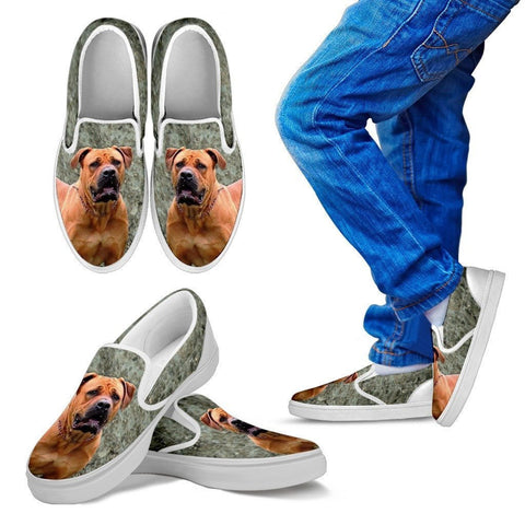 South African Boerboel Dog Print Slip Ons For Kids-Express Shipping