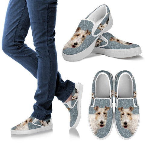 Wire Hair Fox Terrier Print Slip Ons For Women-Express Shipping