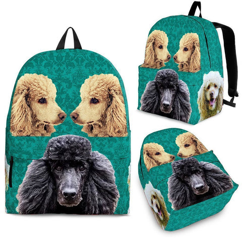 Poodle Dog Print Backpack-Express Shipping