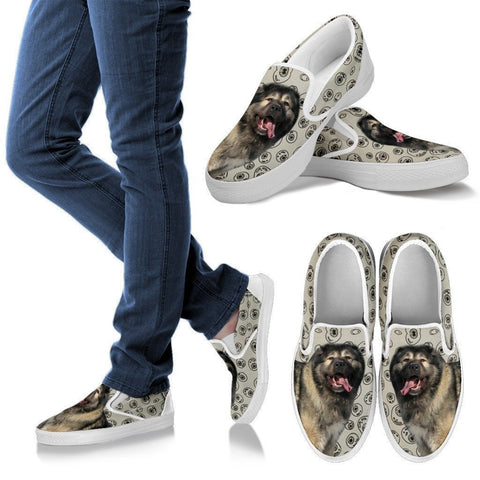 Caucasian Shepherd Dog Print Slip Ons For Women-Express Shipping