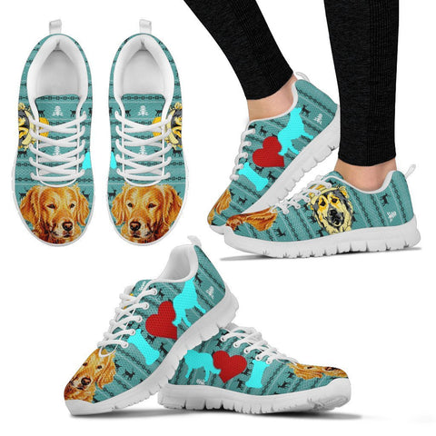 Golden Retriever Print Christmas Running Shoes For Women-Free Shipping