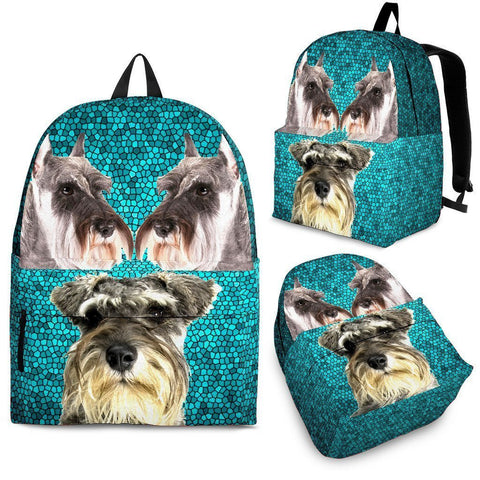 Miniature Schnauzer Dog Print Backpack-Express Shipping