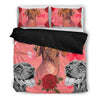 Valentine's Day Special-Vizsla Dog With Red Rose Print Bedding Set-Free Shipping