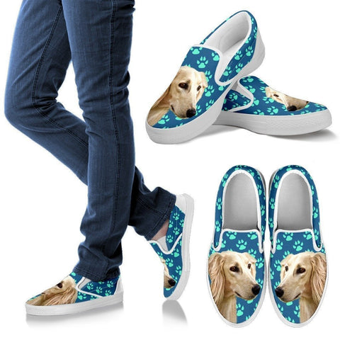 Saluki Dog Print Slip Ons For Women-Express Shipping