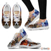 Papillon Dog Print Running Shoe For Women- Free Shipping