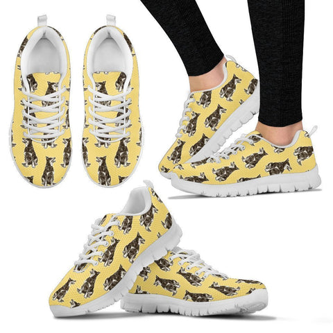 Australian Cattle Dog Pattern Print Sneakers For Women- Express Shipping