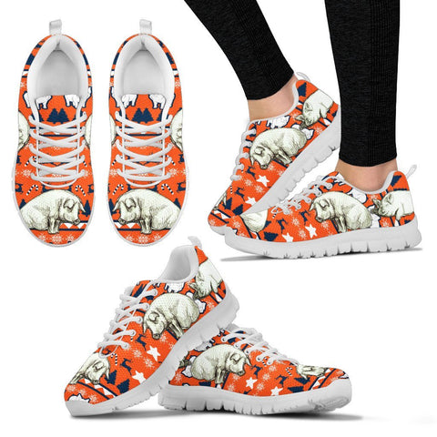 Meishan Pig Print Christmas Running Shoes For Women- Free Shipping